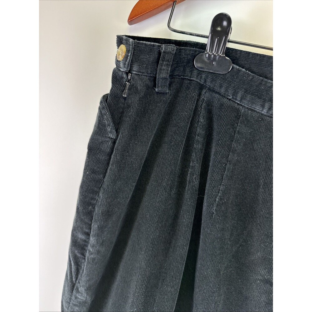 Eddie Bauer Black Corduroy Maxi Skirt Long Cotton Side Zip Pockets Women 18 Tall - Picture 4 of 11